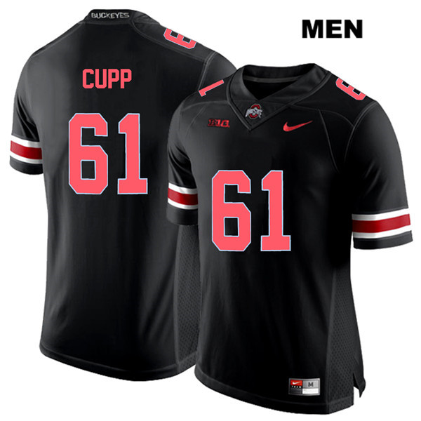 Ohio State Buckeyes Men's Gavin Cupp #61 Red Number Black Authentic Nike College NCAA Stitched Football Jersey XY19B83MV
